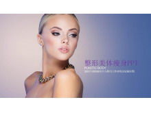 Kostenloser Download von Beauty- und Body-Slide-Vorlage mit Hintergrund für fremde Schönheiten