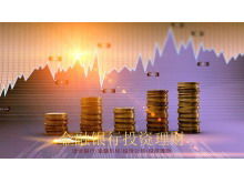 Plantilla de PowerPoint - inversión y finanzas con fondo de gráfico de tendencia y moneda