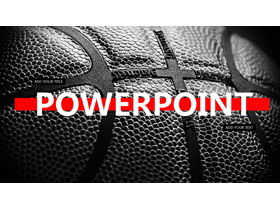 Black and red color basketball background NBA theme PPT template