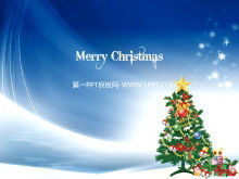 Exquisite Weihnachtsbaum Hintergrund Weihnachten PowerPoint-Vorlage