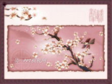 Fundal elegant de floare de prun Festivalul de primăvară Descărcare șablon PPT