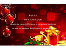 Excelente download de modelo de PPT de caixa de presente dinâmica de Natal
