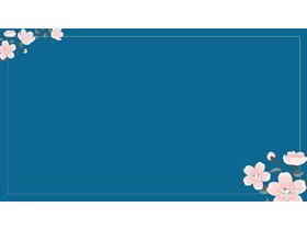 Güzel suluboya şeftali çiçeği PPT arka plan resmi