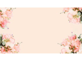 Розовые цветы завод PPT фоновое изображение