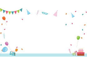 Two colorful cartoon birthday PPT background images PowerPoint Templates  Free Download