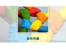 Image d'arrière-plan du diaporama de poignée de main colorée
