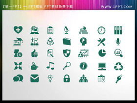 35 materiali per icone PPT aziendali colorabili