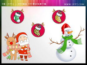 Santa Claus Natal stocking rusa salju bahan PPT