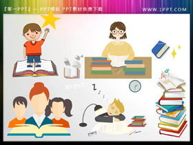 Estudiantes y libros Material PPT.