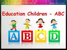 Angielski alfabet dla dzieci ABC materiał winietowy w tle PPT