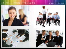 Un gruppo di uomini d'affari lavora in team diapositive download di materiale illustrativo