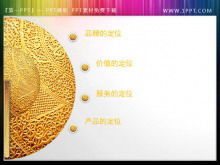 Bússola dourada com fundo de apresentação de slides dinâmica download do material do catálogo