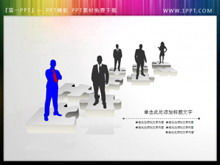 Viñeta de diapositivas de tangram de gente de negocios