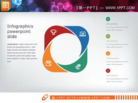 10 наборов диаграмм PPT отношений комбинации цветового окружения
