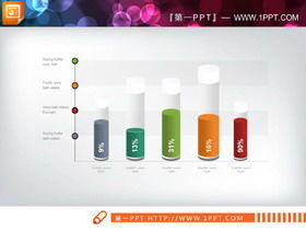 40 set warna koleksi grafik PPT bisnis yang indah