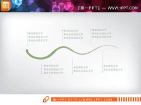 Elegante grafico PPT in stile cinese con inchiostro verde Daquan