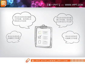 Grafico PPT tema di protezione ambientale dipinto a mano creativo Daquan