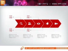 Download de gráfico PPT de relatório de resumo de negócios plano vermelho