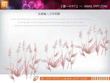 신선한 식물 장식 문학 예술 PPT 차트 Daquan