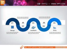 藍色平面業務 PowerPoint 圖表免費下載
