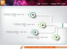 Profil de companie micro tridimensional verde PPT diagramă Daquan