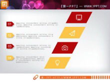 Rote und gelbe Kombination des flachen PPT-Chartpaket-Downloads