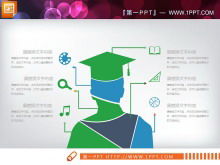 Grafico PPT business piatto verde Daquan