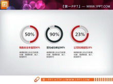 빨간색과 검은 색 마이크로 입체 기업 프로필 PPT 차트 Daquan