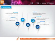 Relatório de resumo de trabalho micro tridimensional azul gráfico PPT Daquan