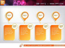 Orange dreidimensionale Arbeitszusammenfassung PPT-Diagramm kostenloser Download