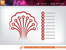 Partido de estilo minimalista vermelho e gráfico PPT do governo download gratuito