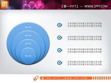 Download des blauen transparenten Business-PPT-Diagrammpakets