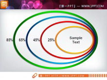 Der farbige Kreis enthält das hierarchische Beziehungsdiagramm slide
