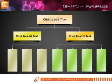 3層ツリー構造PPT組織図チャート資料
