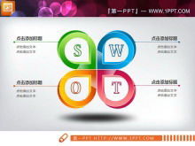 5 절묘한 3 차원 SWOT 병렬 관계 PPT 차트