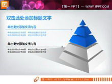 Pirâmide 3D com pirâmide de projeção PPT Download do gráfico de relacionamento hierárquico