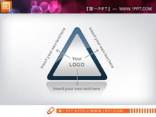 Template PPT diagram penjelasan tema segitiga