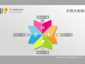 Изысканная четырехцветная трехмерная диаграмма ppt (15 комплектов)