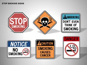 禁煙、喫煙は健康に有害、pptチャート