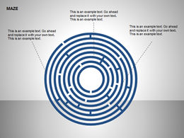 Graphique ppt de labyrinthe en trois dimensions