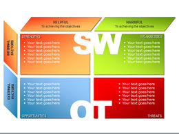 10 ensembles de beaux modèles d'analyse de graphique ppt produits par SWOT