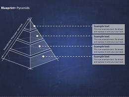 Ręcznie rysowane piramidy ilustracja szablon wykresu ppt