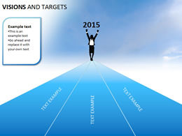 10套目标和愿景ppt图表模板