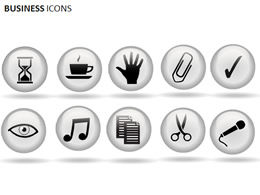 Download dell'icona rotonda del pulsante aziendale PPT