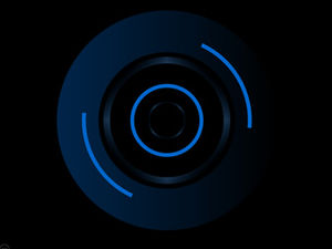 La tecnologia blu profondo rileva effetti speciali ppt di rotazione del cerchio e del cerchio