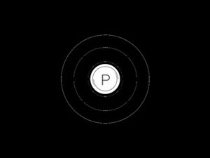 Logo animasi visual garis dan lingkaran muncul template judul ppt