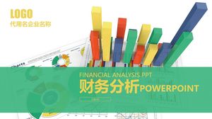 Color simple financial analysis report universal ppt template