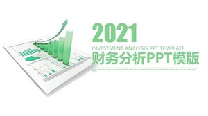Modelo de ppt de relatório de análise financeira de 2021 fresco e simples