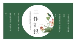 Klasik Çin tarzı çalışma raporu ppt şablonu