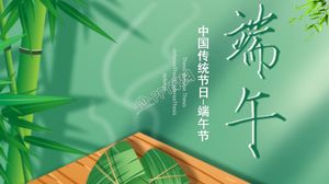 Affettuoso zongzi festival tradizionale dragon boat festival modello generale ppt